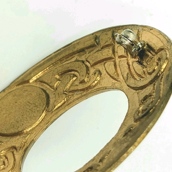 60's Copper Enamel Guilloche Brooch - Picture 9 of 14